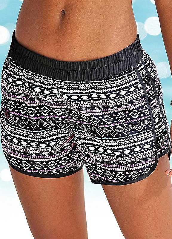 LASCANA Printed Swimming Shorts - Black Print - Size 18 on Productcaster.