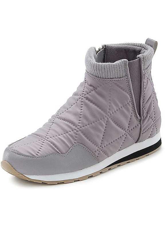 LASCANA Quilted Style Ankle Boots - Grey - Size 8 on Productcaster.