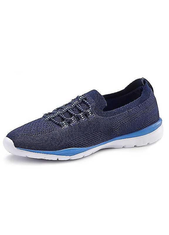 LASCANA Slip-On Trainers - Navy - Size 8 on Productcaster.