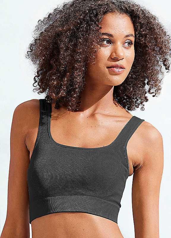 LASCANA Sports Crop Top - Black - Size XS on Productcaster.