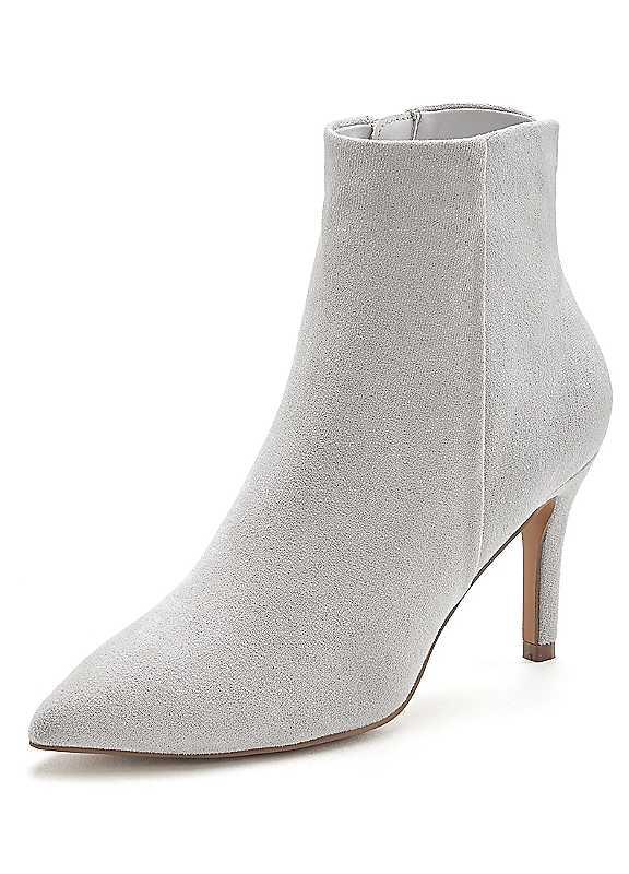 LASCANA Stiletto Ankle Boots - Grey - Size 3 on Productcaster.