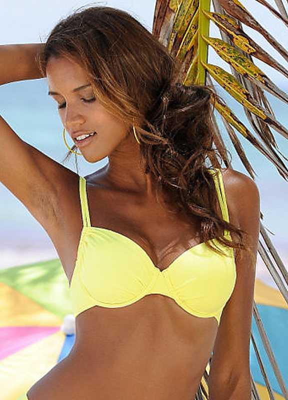 LASCANA Underwired Bikini Top - Yellow - Size 16B on Productcaster.