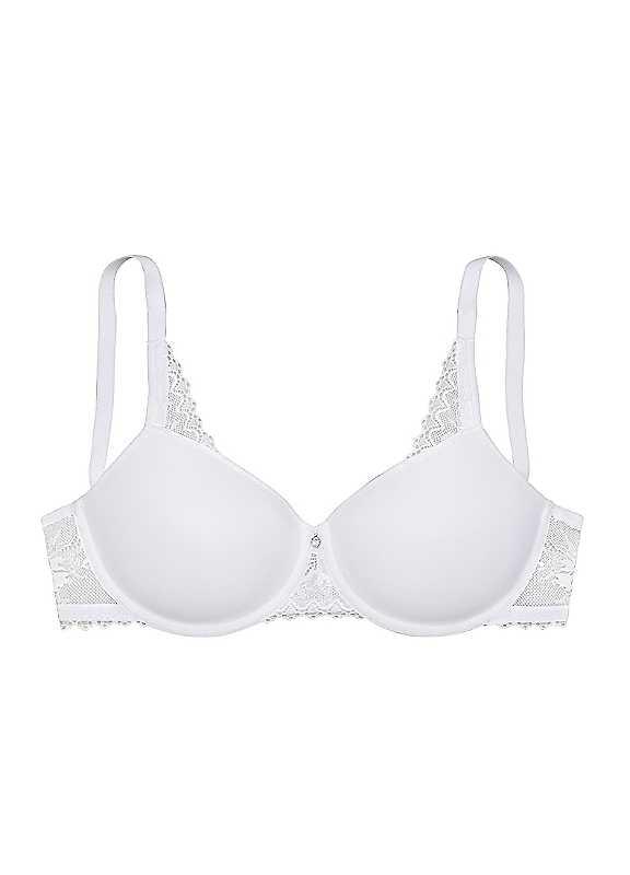 LASCANA Underwired Minimiser Bra - White - Size 44B on Productcaster.