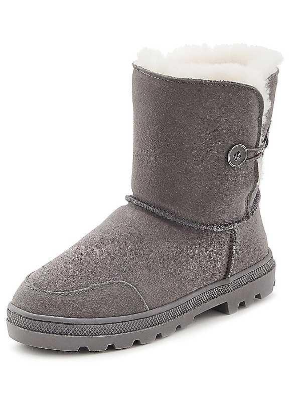 LASCANA Winter Boots - Grey - Size 7 on Productcaster.