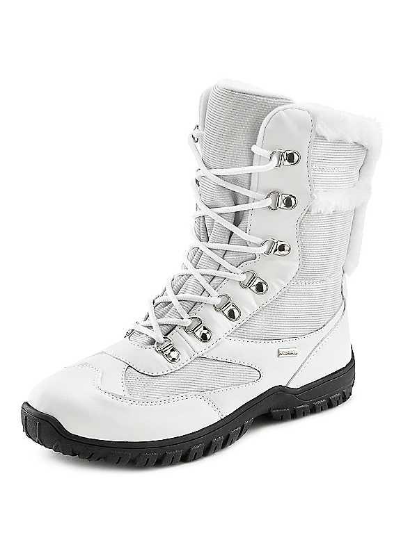 LASCANA Winter Boots - White - Size 3 on Productcaster.