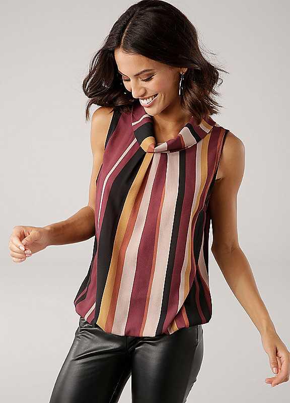 Laura Scott Blouse Top - Multi Stripe - Size 18 on Productcaster.