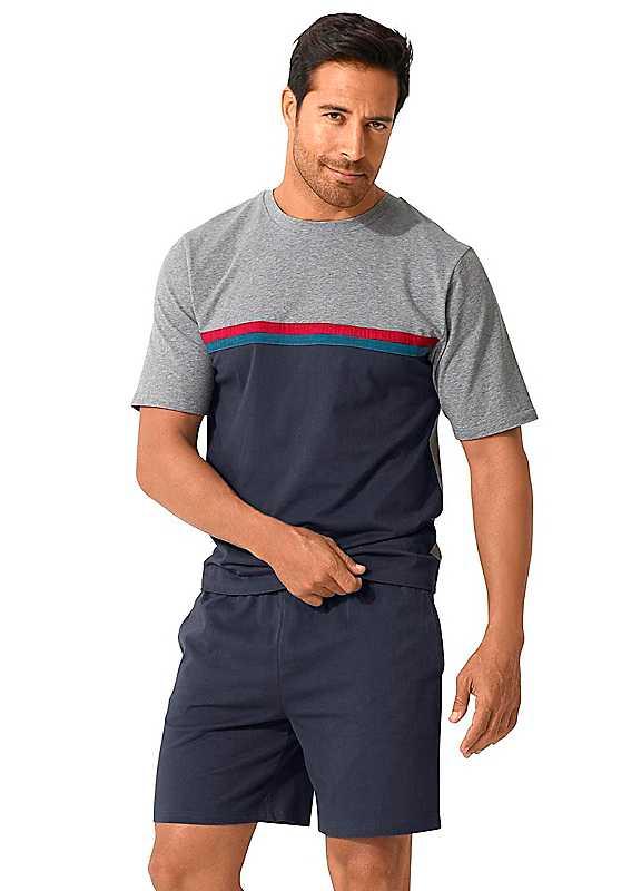 Le Jogger Short Pyjamas - NAVY/GREY - Size S on Productcaster.