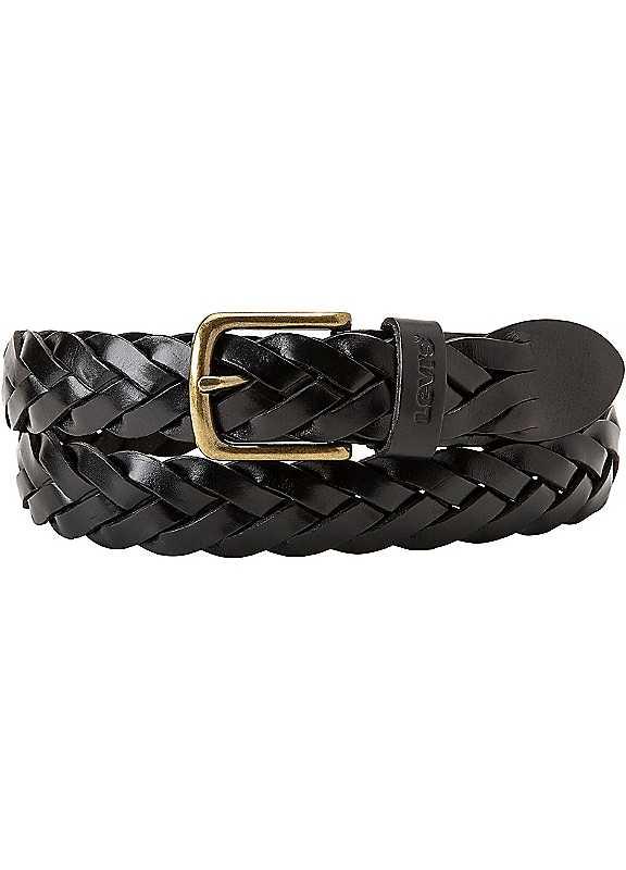 Levi's Braided Leather Belt - Black - Size 100 on Productcaster.