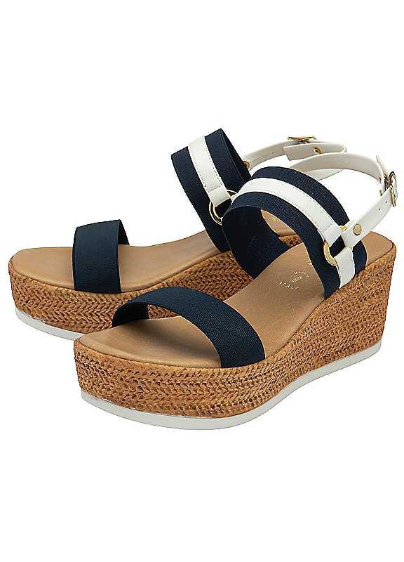 Lotus Navy Liliana Sandals - Size 5 on Productcaster.