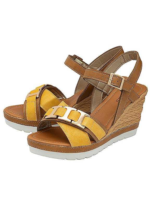 Lotus Yellow Bardolino Sandals - Size 41 on Productcaster.