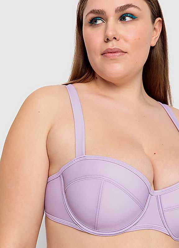 LSCN BY LASCANA Bikini Top - Lilac - Size 10C on Productcaster.