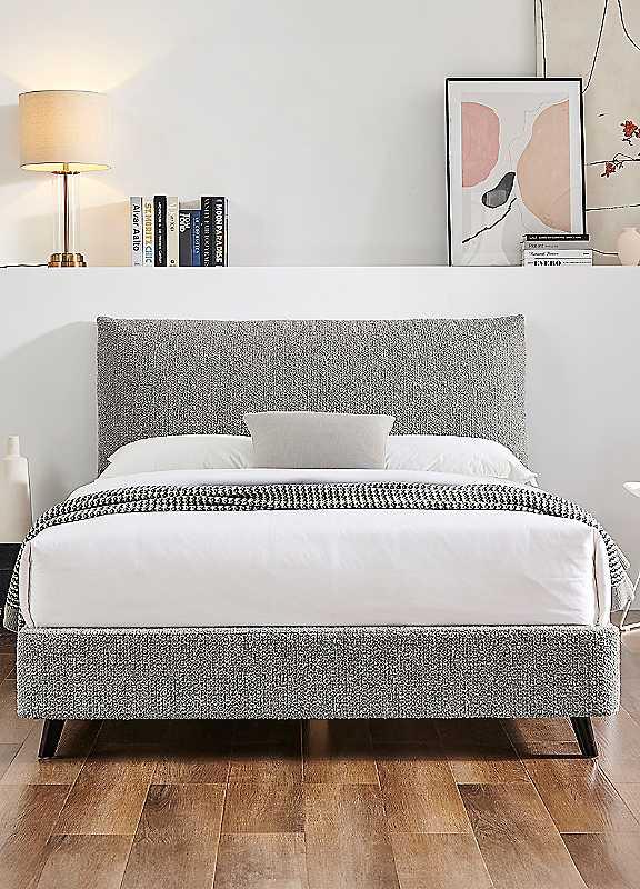 Luna Pillow Bedstead - Grey - Size King on Productcaster.