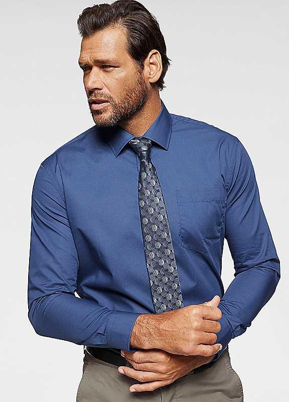 Big and Tall Man's World Business Shirt - Blue - Size 14.5 on Productcaster.