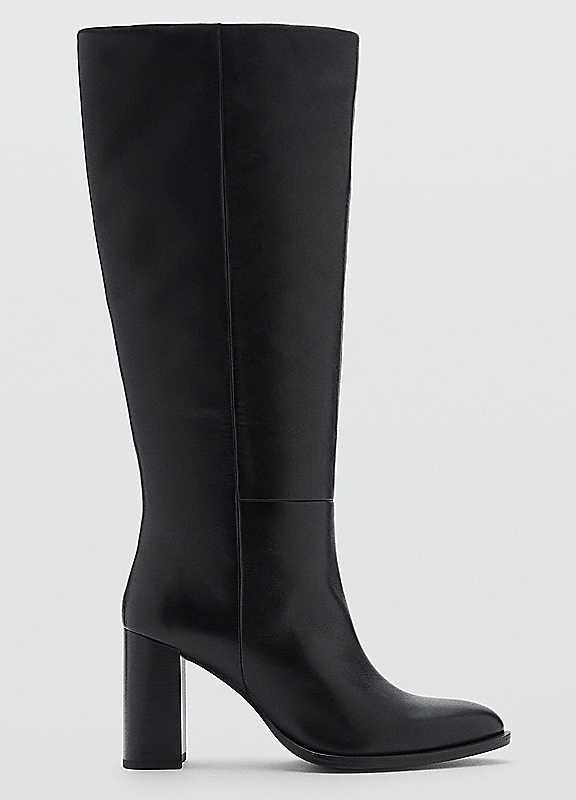 Mango Black Fanga Knee High Boots - Size 37 on Productcaster.