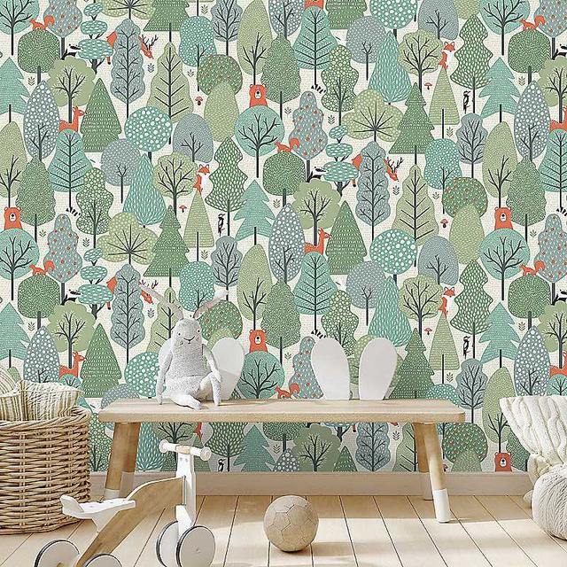 Muriva Wild Wood Wallpaper - Metallic on Productcaster.