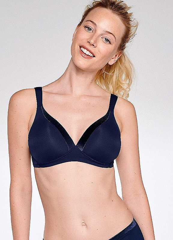 Naturana Non-Wired T-Shirt Bra - Blue - Size 40B on Productcaster.