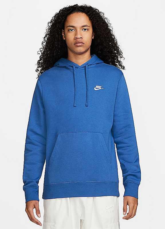 Nike Club Fleece Hooded Sweatshirt - Royal Blue - Size XXL on Productcaster.