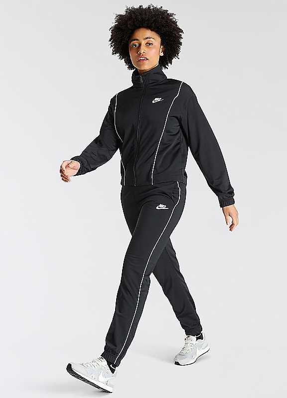 Plus Size Nike Pipe Detail Tracksuit - Black - Size XL on Productcaster.