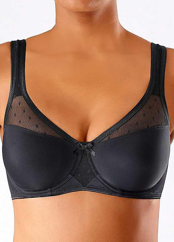 Nuance Minimiser Underwired Bra - Black - Size 38DD on Productcaster.