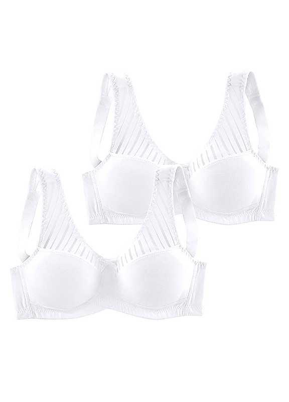 Nuance Pack of 2 Bras - 2 x White - Size 40D on Productcaster.