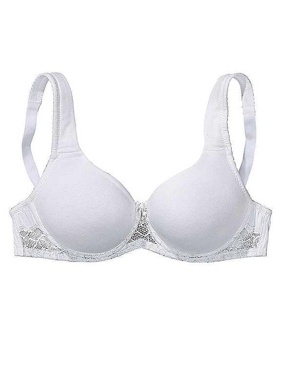 Plus Size Nuance T-Shirt Bra - White - Size 40E on Productcaster.