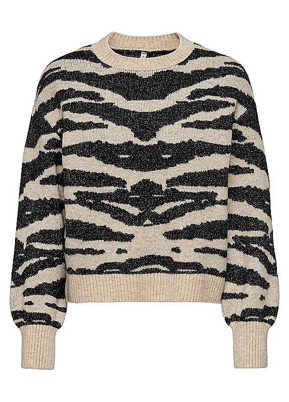 Only Crew Neck Knitted Jumper - Natural - Size L on Productcaster.