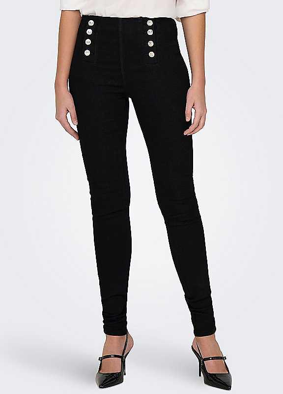 Only High Waist Skinny Fit Jeans - Denim - Size 27S on Productcaster.