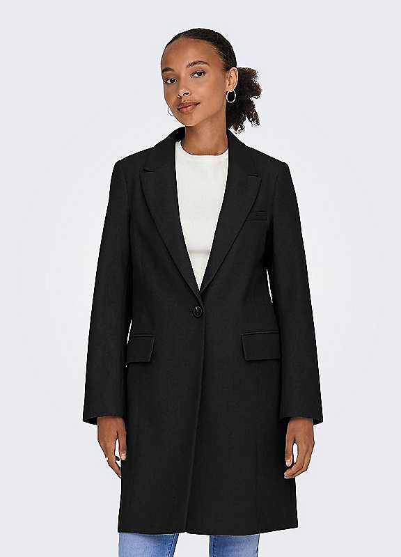 Only Long Coat - Black - Size M on Productcaster.