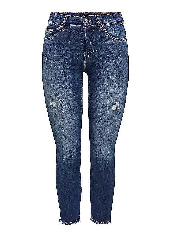 Only Stretch Skinny Fit Jeans - Dark Blue Denim - Size XL/Regular on Productcaster.