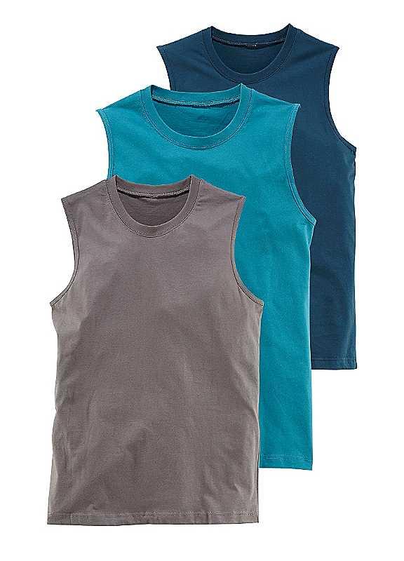 Pack of 3 Muscle Shirts - Black - Size XXL on Productcaster.