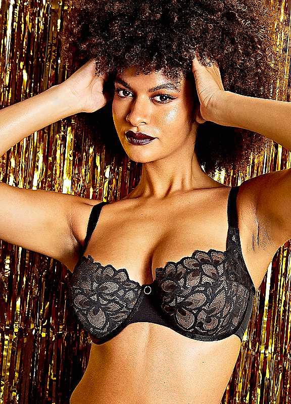 Panache Allure Balcony Bra - Black - Size 34D on Productcaster.