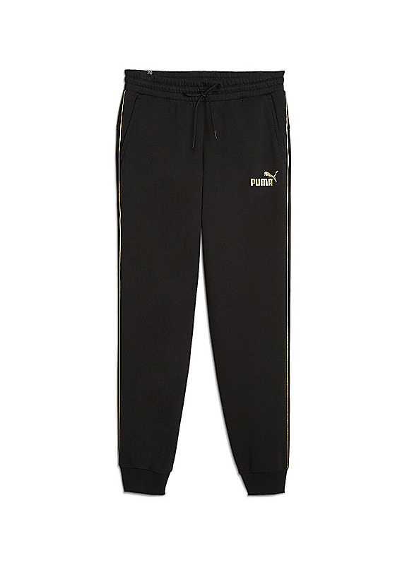 Puma Gold Foil Detail Joggers - Black - Size XXL on Productcaster.