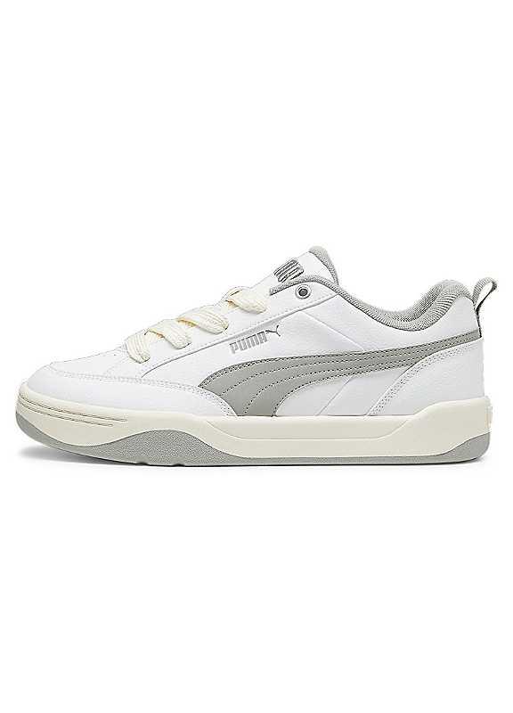 Puma Lace-Up Trainers - WHITE/GREY - Size 7.5 on Productcaster.