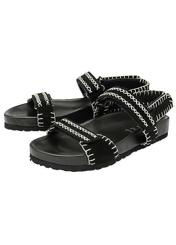 Ravel Black Leather Alva Sandals - Size 5 on Productcaster.