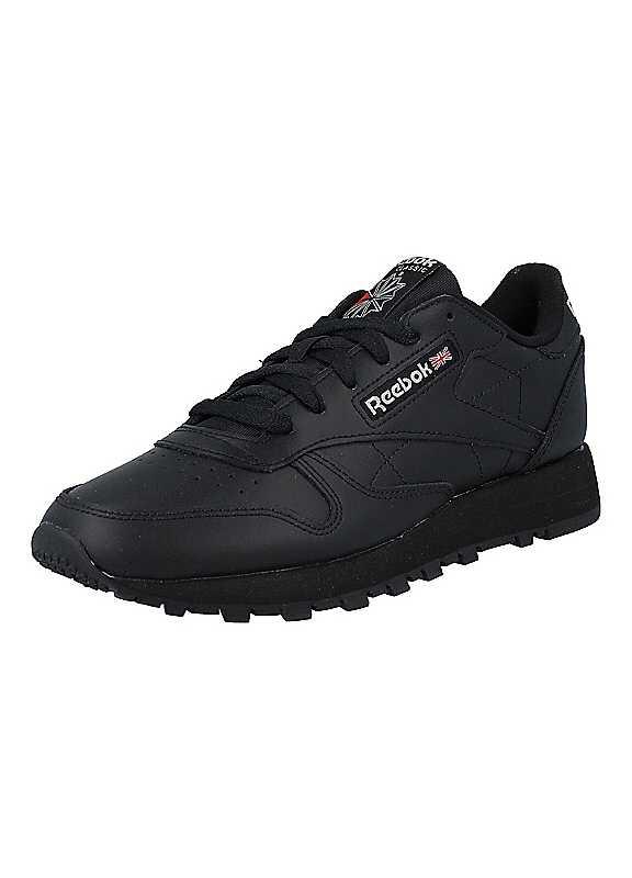 Reebok Leather Lace-Up Trainers - Black - Size 8.5 on Productcaster.