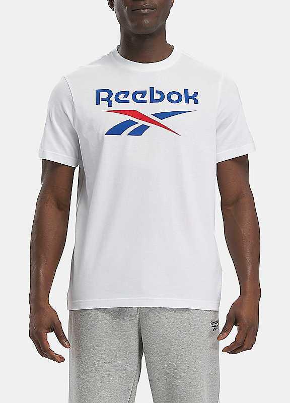 Reebok Logo Print T-Shirt - White - Size S on Productcaster.