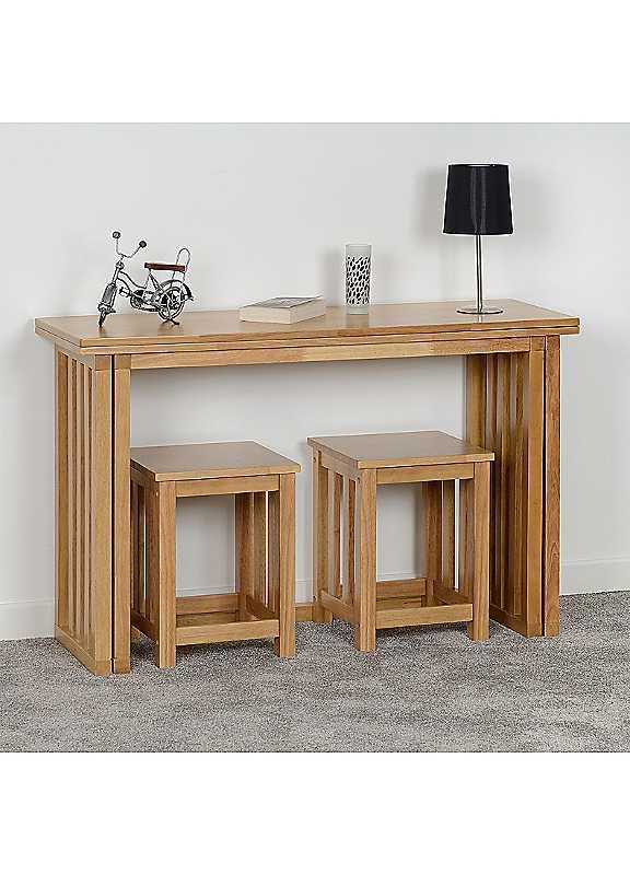 Richmond Dining Set - Oak - Size Foldaway Table on Productcaster.