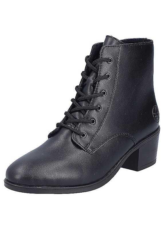 Rieker Lace-Up Ankle Boots - Black - Size 8 on Productcaster.