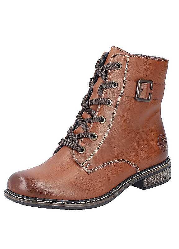 Rieker Lace-Up Ankle Boots - Brown - Size 5 on Productcaster.