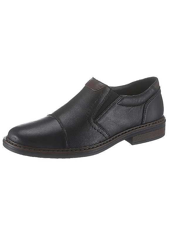 Rieker Slip-On Leather Shoes - Black - Size 10.5 on Productcaster.