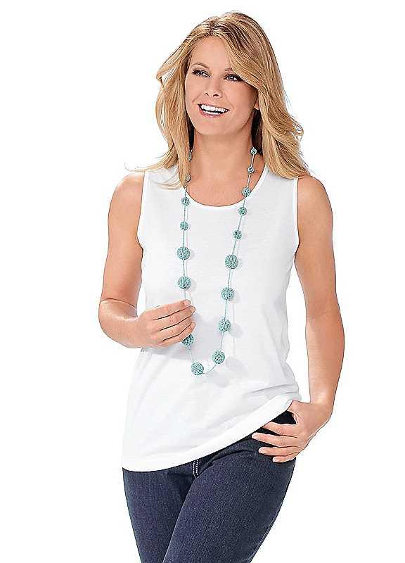 Round Neck Vest Top - White - Size 12 on Productcaster.