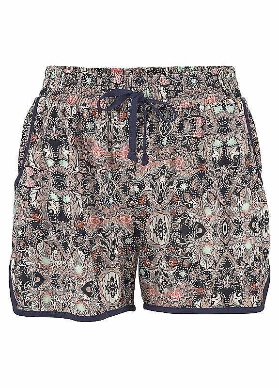 S. Oliver Piped Beach Shorts - Navy Print - Size 14 on Productcaster.