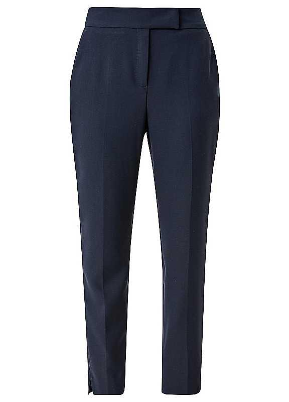 Plus Size s.Oliver Straight Slim Fit Trousers - Blue - Size 20R on Productcaster.