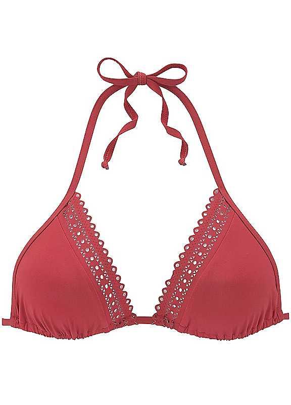 s.Oliver Triangle Bikini Top - Rust Red - Size 14CD on Productcaster.