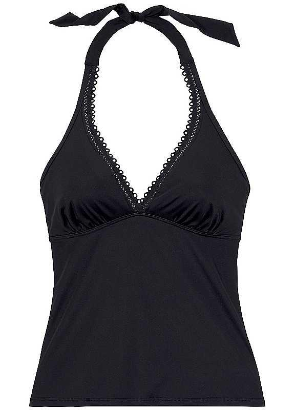 s.Oliver Underwire Tankini Top - Black - Size 12D on Productcaster.