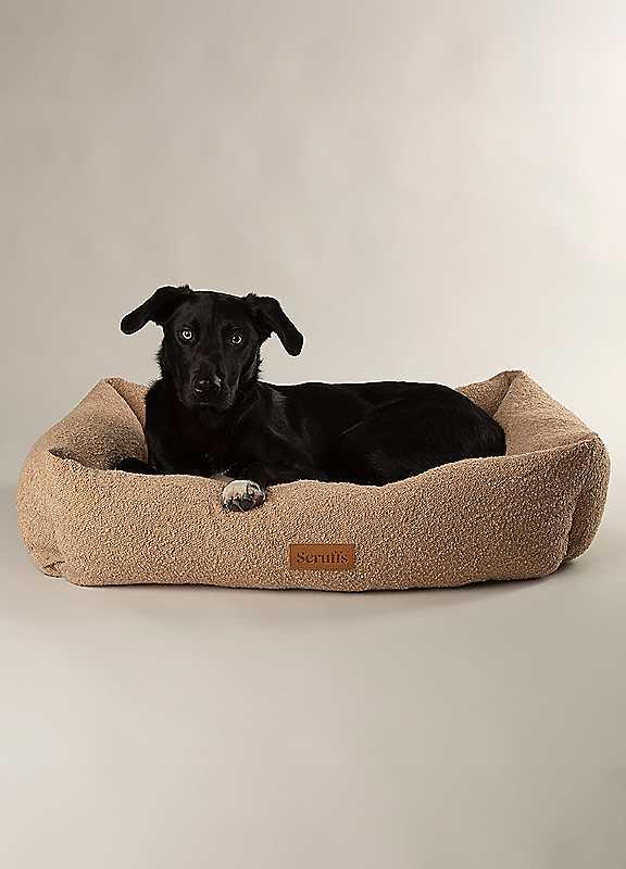 Scruffs Boucle Cat/Dog Box Bed - Tan - Size L on Productcaster.