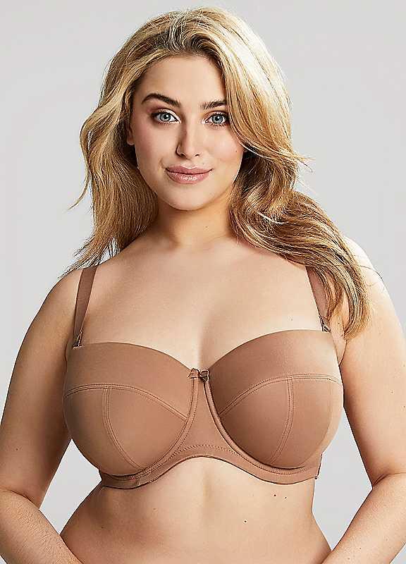 Plus Size Sculptresse Dana Underwired Strapless Bra - Caramel - Size 36E on Productcaster.