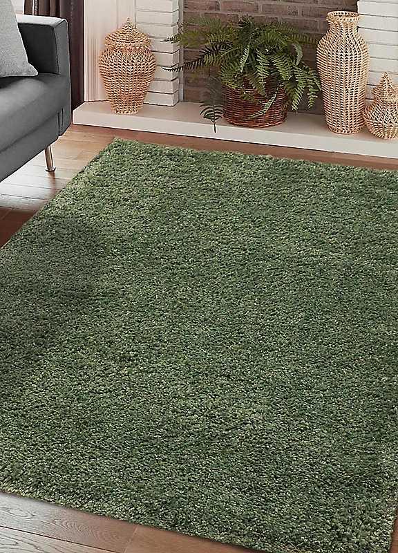 Shaggy Rug - Green - Size 160 x 230 cm on Productcaster.