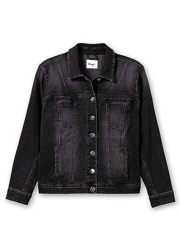 Plus Size Sheego Shorter Denim Jacket - Size 22 on Productcaster.