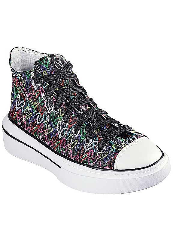 Skechers High Top Trainers - Multi Print - Size 5 on Productcaster.